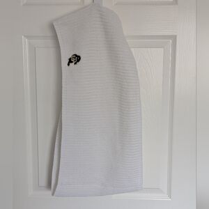 CU Buffs White Knitted Infinity Scarf